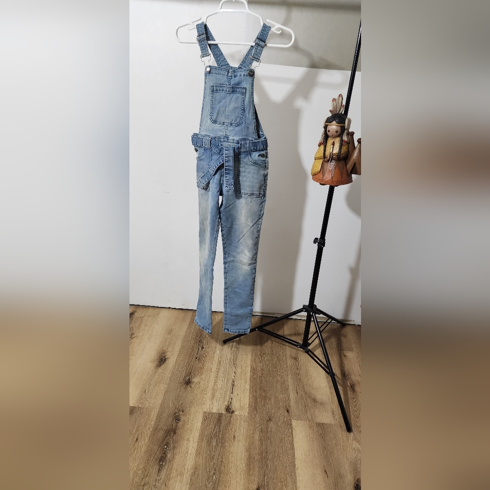 Soft denim overalls